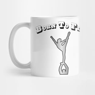 Born to Fly Cheer Design in Silver Mug